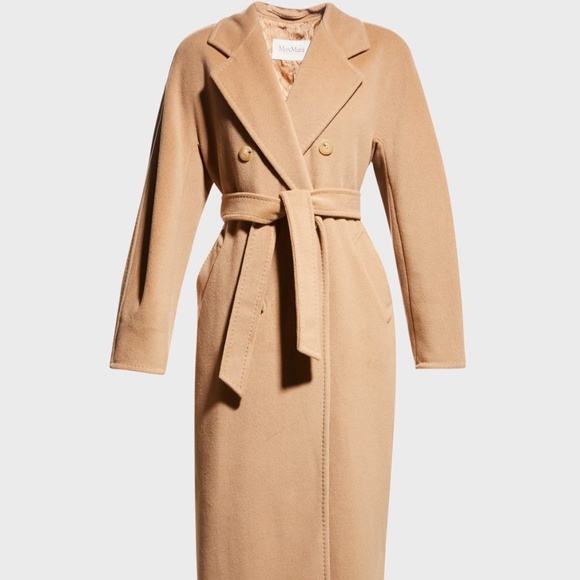 Women’s Max Mara “madame” icon double breasted wool/cashmere coat size 14 Italy - Picture 1 of 16